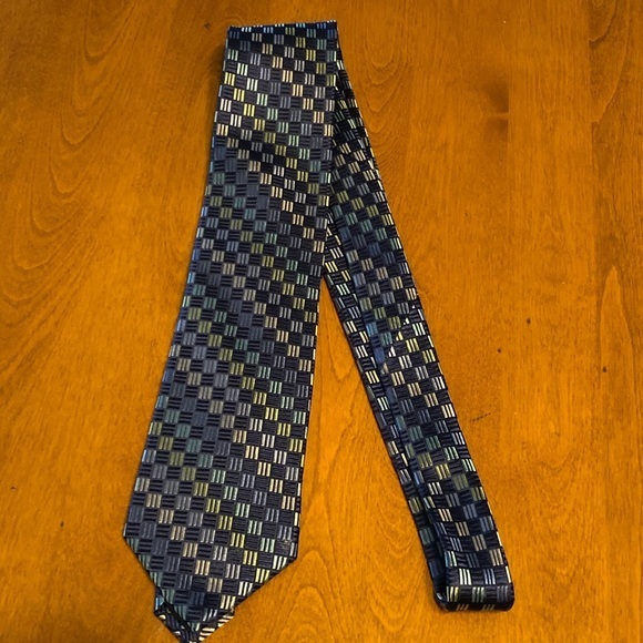 Michael Michael Kors Blue/Green Silk Neck Tie - Picture 2 of 5